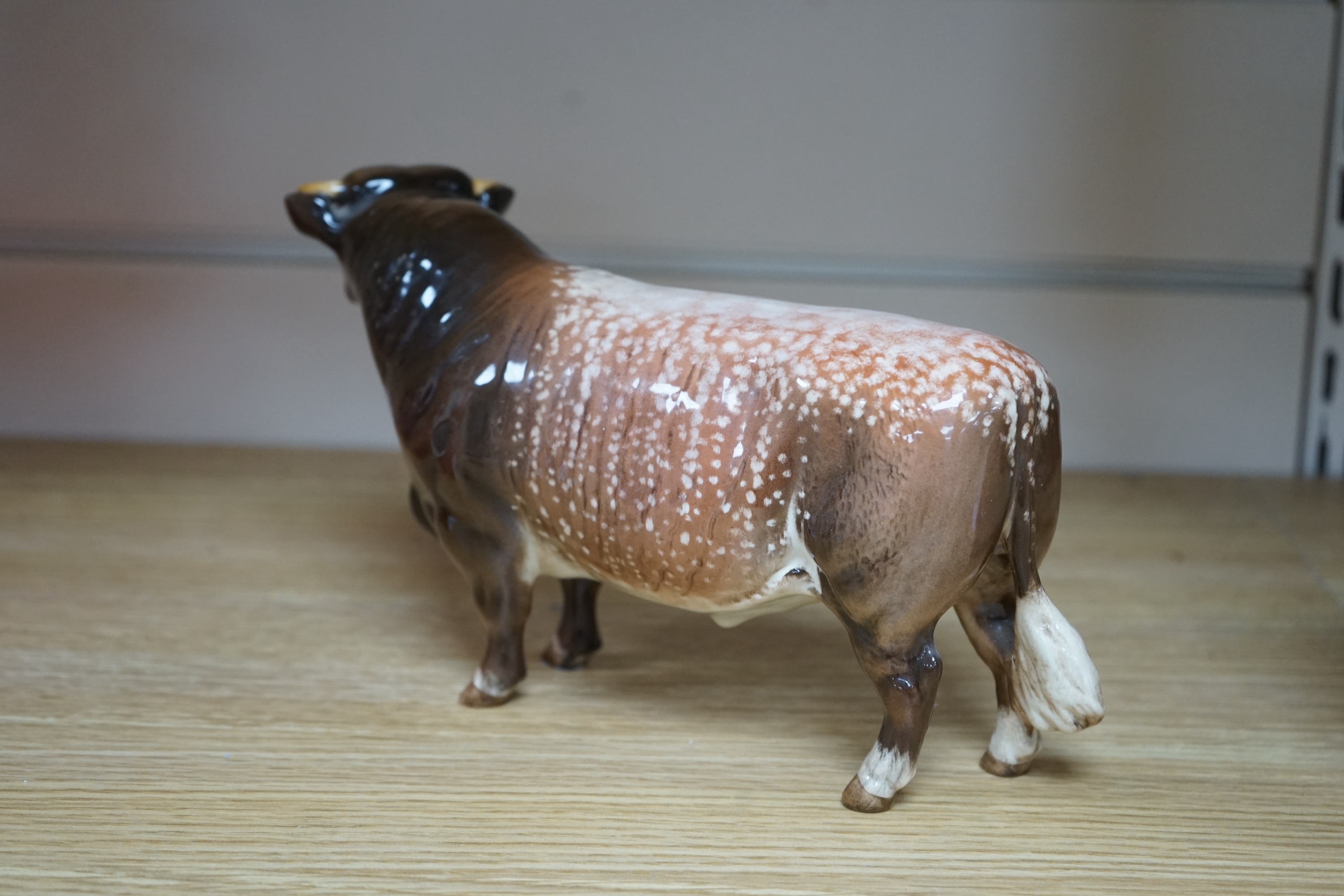 A Beswick porcelain model of a ‘Lord Oxford’ bull, 22cm. Condition - good